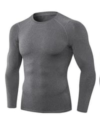 Camisas de compresión manga larga para entrenamiento  color gris