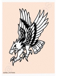 ‘Classic eagle dot work’ Print