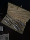 Parure d’écriture, ensemble de bureau, plaqué argent, fin XIXème