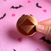 Image 4 of 1.75 Inch Captain Capacitor V.2 - Antique Copper Finish Icon Pin