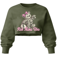 Image 1 of Rich Mama Vibes Cropped Sweatshirt 💸