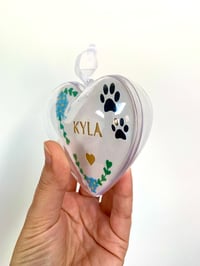 Image 3 of Personalised Pet Heart Memory Keepsake - Custom Pet Loss Remembrance Gift