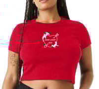 Image 2 of Cropped Shark Lovers Micro Rib Tee