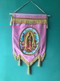 Image 9 of Handmade Wall Banner With The Virgin Of Guadalupe