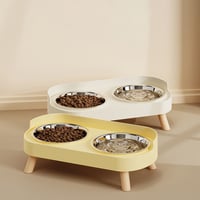 Image 2 of Double Cat Bowl Set – Anti-Spill, Non-Slip Base