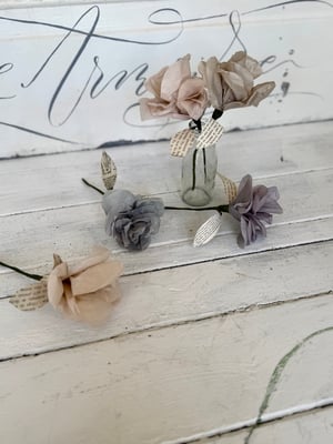 Image of Handwrapped tissue roses