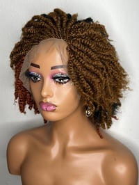 Image 4 of Soft kinky twist with  cornrow to the front wig 13x4 lace