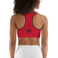 Image 2 of BOSSFITTED Red and Grey Sports Bra