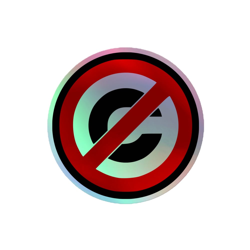 Stop Copyright Holographic sticker