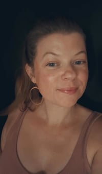 Image 2 of 14k rose gold-filled hammered hoops 