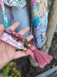 Image 5 of Patchwork Stevie top peach tassels