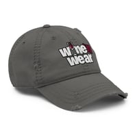 Image 6 of Distressed Dad Hat wine'n wear hat 