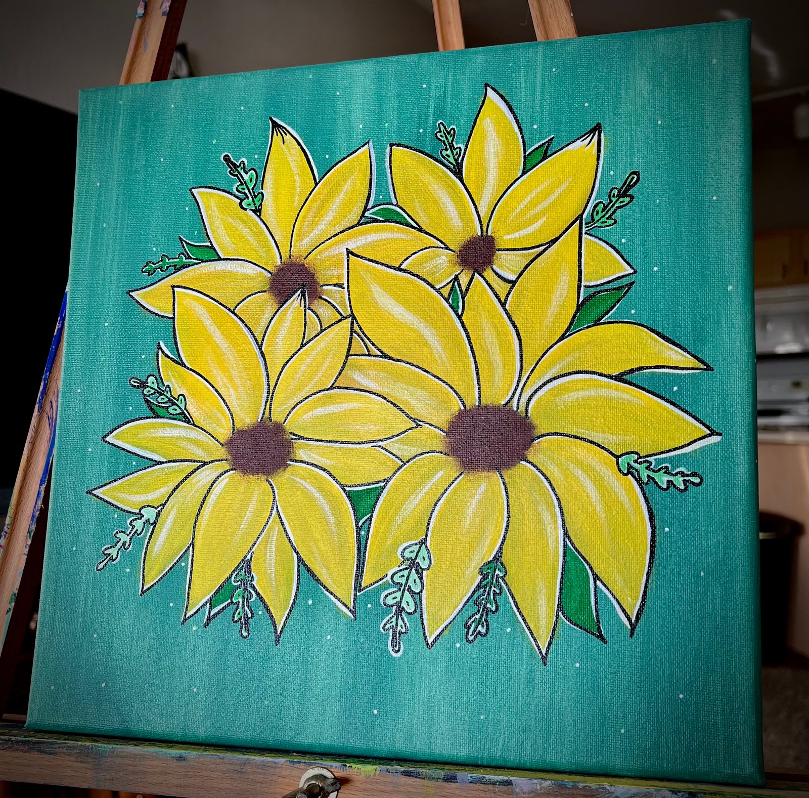 Sunflower Canvas LUCIID PAINTS   Sunflower Canvas 