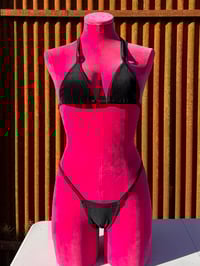 Image 3 of Black Velour Thongs