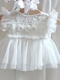 Image 2 of Newborn photo session body-dress | Rosalie | white