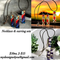 Image 1 of acrylics necklace and earring sets