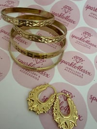 4 bangles and Medium creoles 