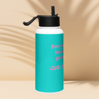 Image 4 of Stainless steel water bottle with a straw lid (God shows up)
