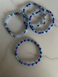 Image 3 of Star Shine Tumbler Blue and Purlple Mermaid Vibe Tumbler Bracelet Stack