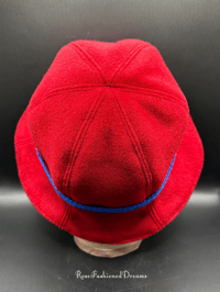 Image 8 of Red Wool Blend Mario Lined Hat