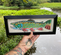 4x12ish inch OG Brook Trout Painting
