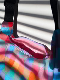 Image 3 of Madras crescent bag