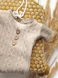 Image 3 of Newborn boy bodysuit for photoshoot | Ben | beige