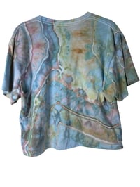 Image 5 of L Crop Tee in Muted Earthy Geode Ice Dye