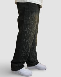 Image 2 of Baggy Destroyed Black Denim