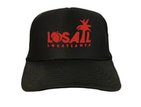 Image 2 of Peach Palm Trucker Hats (Black)