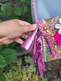 Image 5 of Chilean Bag -Pink fringes and strap