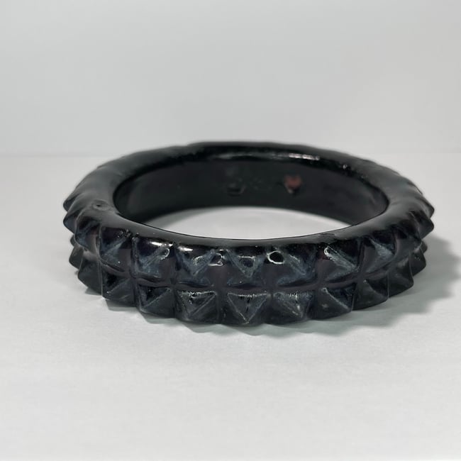 Black Studded Bracelet - 7.75 in Inner Diameter