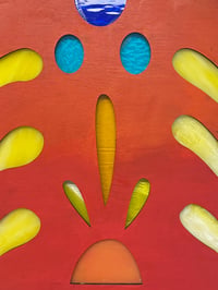 Image 2 of Pink + orange wall art