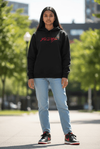 Image 2 of FlossdVip Apparel Black / Red Hoodie 