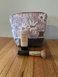 Image 4 of Fabric Zipper Pouch - Mauve Colours