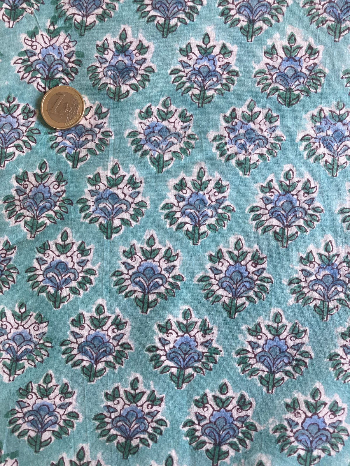 Image of Namaste Fabric bleu ciel