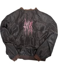 Image 1 of Amore Silk Bomber Jacket grey