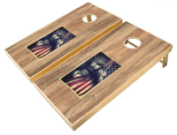 Image 1 of Cornhole set (Jesus and American Flag)