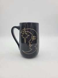 Image 1 of Black Moon Face Mug 