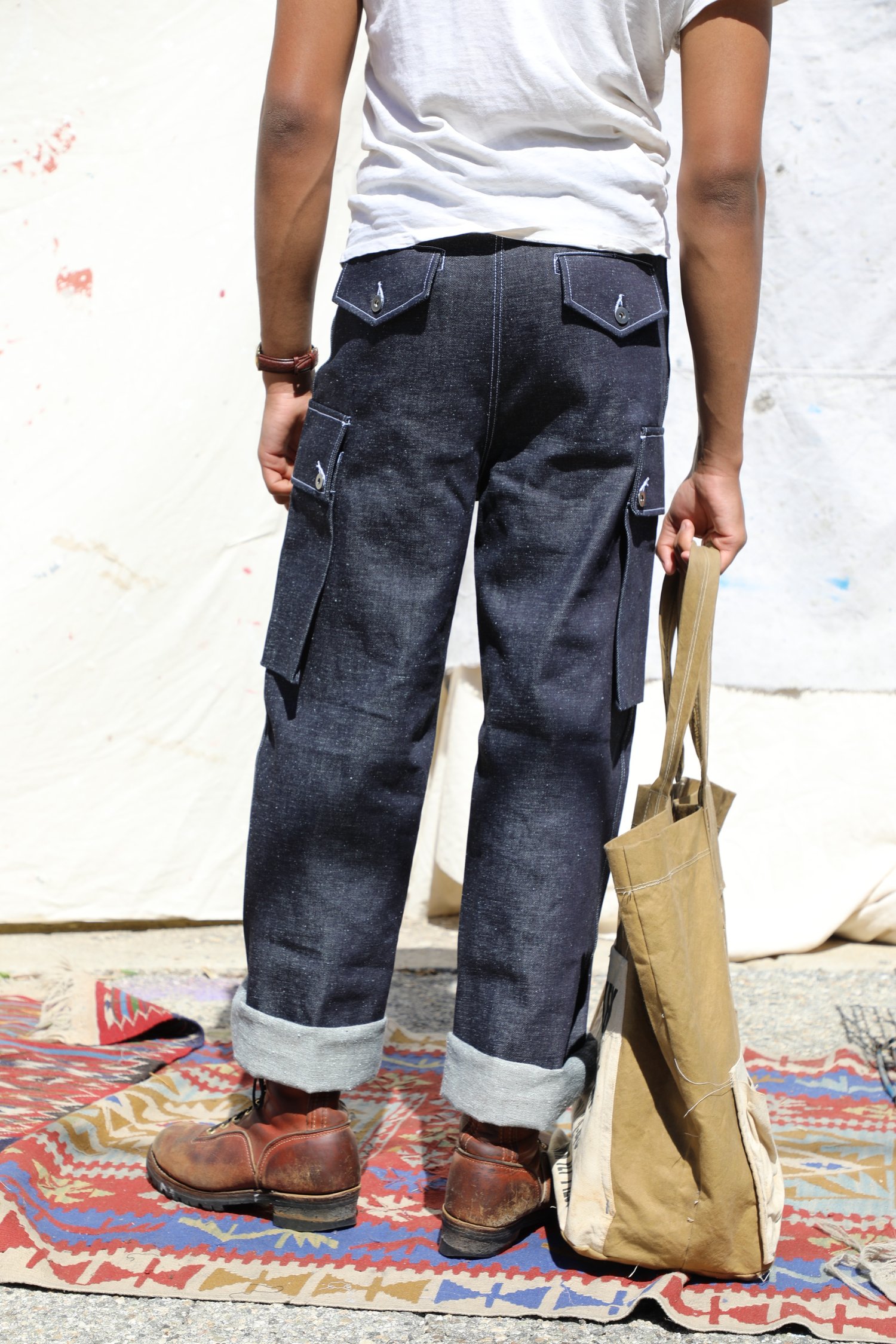 Image of Konin pant- speckle (12 oz Indigo)