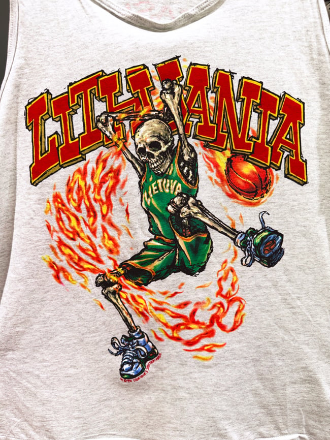 Rare Grateful Dead 1996 Lithuania Basketball Tank Top - Size L
