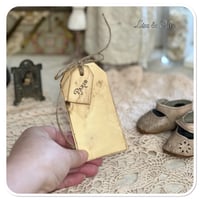 Image 1 of Small Grubby Luggage tags size 5.5 cm x 10.5 cm set of 10