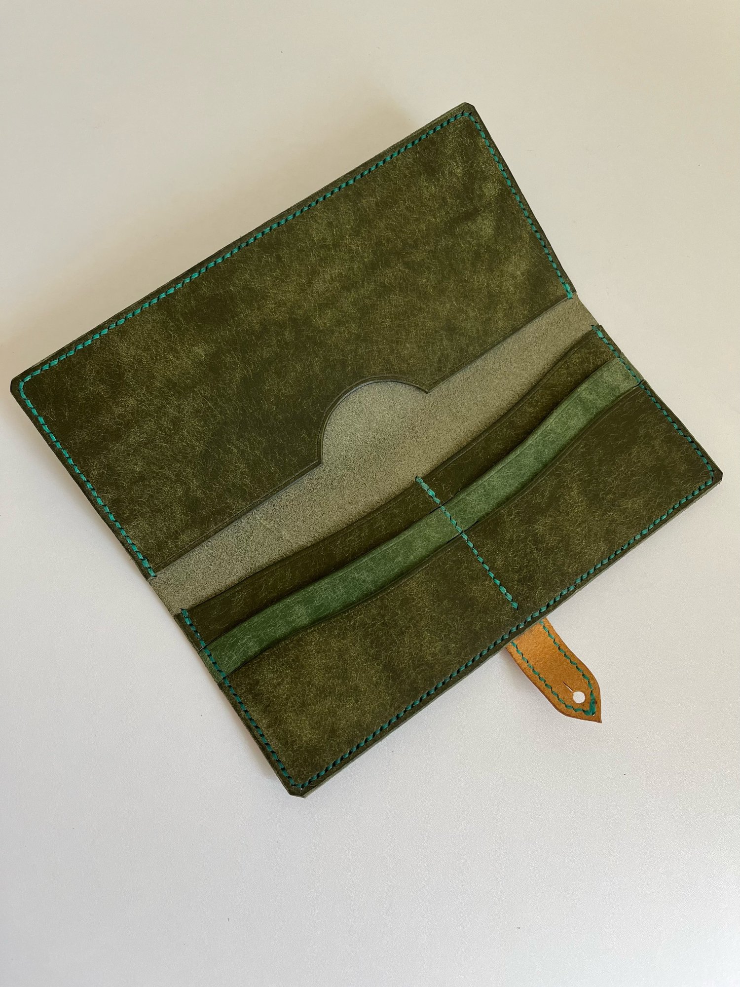 Image of Olive/Yellow Pueblo Long Wallet