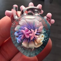 Image 4 of LARGE "MY HEART BELONGS TO THE SEA" ANATOMICALLY CORRECT HEART PENDANT 30