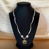 Image 1 of Dentalium Necklace (brown/gold)