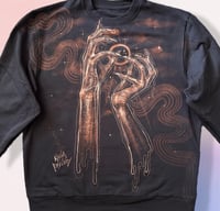 Image 3 of “MAGIC TOUCH” BLEACH PAINTED SWEATSHIRT XL