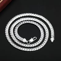 Wholesale S925 Sterling Silver 6mm Chain 16/18/20/22/24 Inch Necklace For Women Man Boy Wedding Enga