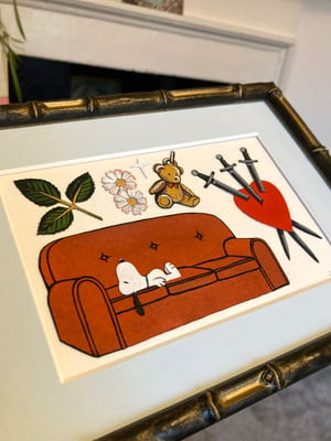 Image of Snoopsons Framed Cutout Original 