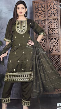Image 1 of Soft Silk Kurtha Set - Design #15 