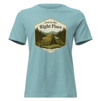 Image 1 of Women's Relaxed T-Shirt, Lost in the Right Place T-Shirt | Camping Explore Outdoor Graphic Tee